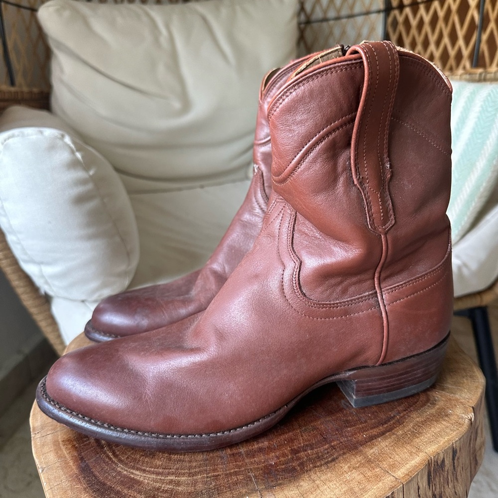 Men's Tecovas Brown Leather Boots Sz 8D
